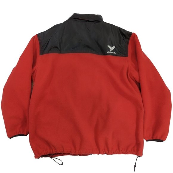 Avirex Satin / Fleece Reversible Jacket Red Black Men's Sz XL Packable Hood - Picture 7 of 11